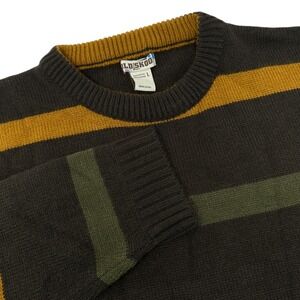 OLD SKOOL Men's Vintage 90s Acrylic Striped Sweater Multicolored‎ Large